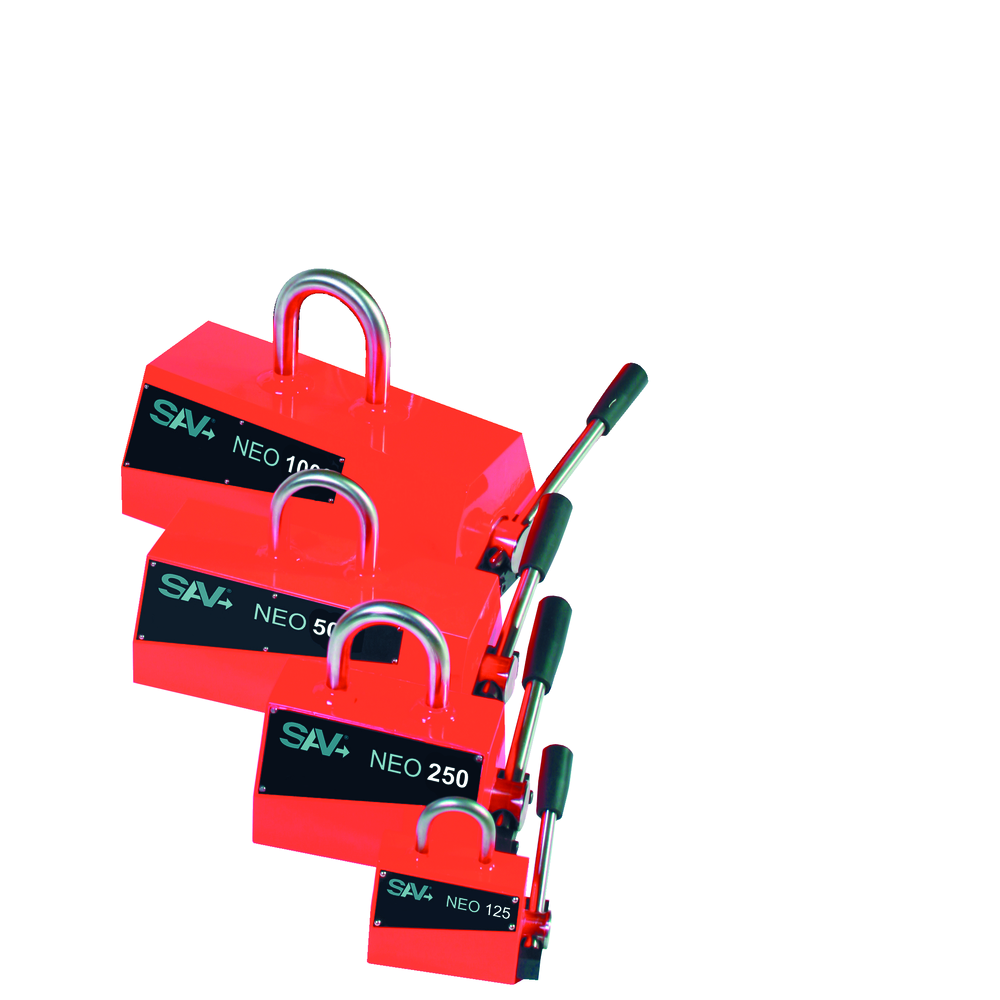 Lifting magnet NEO 1000 lifting capacity flat/round material: 1000/500kg